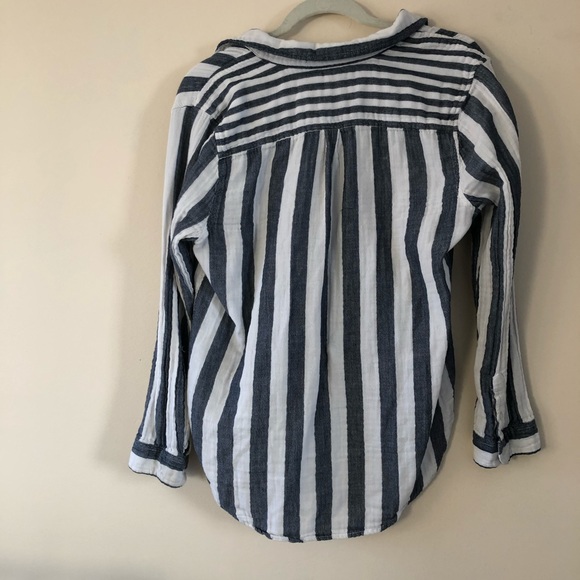 TIME & TRU STRIPPED BLOUSE | M | - Picture 2 of 4